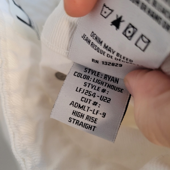 Lovers & Friends High Waist Distressed White Staight Leg Jeans - Picture 11 of 11